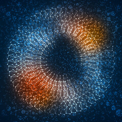 Wall Mural - abstract decorative element painted with glowing particles
