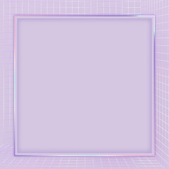 Canvas Print - Purple vector 3D grid patterned frame