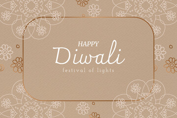 Wall Mural - Diwali festival festival of lights card template vector