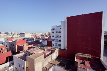 Wall Mural - Modern houses in medina of Casablanca, Morocco.