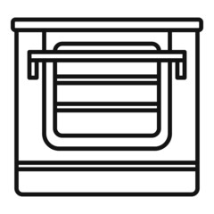 Poster - Temperature convection oven icon outline vector. Electric kitchen stove