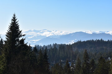 Sticker - snow covered mountains