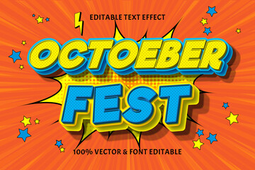 Wall Mural - OCTOBER FEST EDITABLE TEXT EFFECT