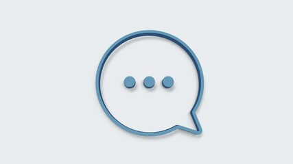 Aufkleber - Speech bubble chat icon isolated on white background. Message icon. Communication or comment chat symbol. 4K