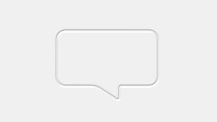 Aufkleber - Chat, speech bubble 3d icon animation on white background. 4K