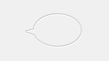 Aufkleber - Chat, speech bubble 3d icon animation on white background. 4K