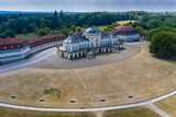 Fototapeta Krajobraz - drone shot of a castle in the south of Germany