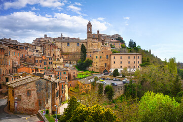 Wall Mural - Montepulciano skyline village. Siena, Tuscany Italy