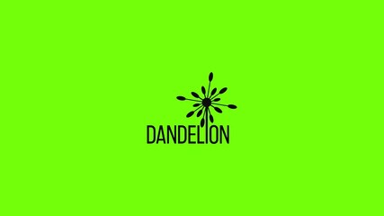 Sticker - Yellow dandelion logo icon animation