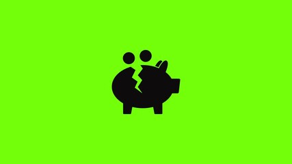 Sticker - Piggy bank icon animation