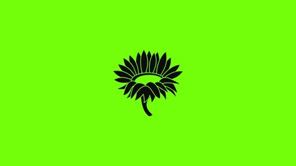 Sticker - Blossoming sunflower icon animation