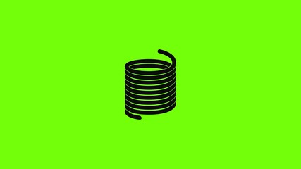 Sticker - Metal spring coil icon animation