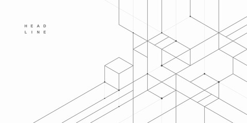 Abstract geometric technological background. Vector creative design.