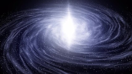 Wall Mural - Galaxy animation. Space video footage. Bright cosmic object.