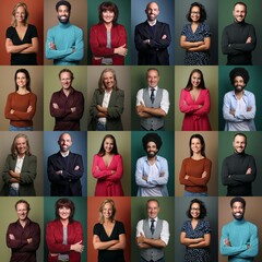 Sticker - Group of beautiful people in front of a background