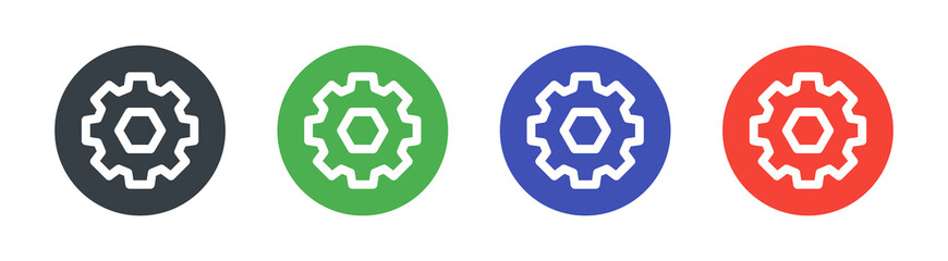 Wall Mural - Setting gears icon vector illustration. Maintenance concept