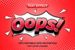 oops 3d editable text effect