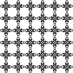 Seamless vintage ornaments black and white pattern abstract background. Decorative for your background.