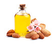 Almonds oil with blooms flower