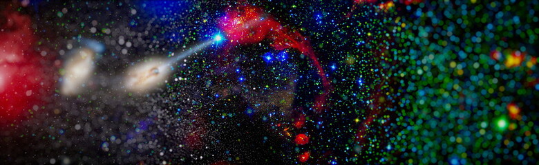 Wall Mural - galaxy with star and space dust in the universe and deep planet night sky . elements of this image w