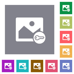 Sticker - Secure image alternate square flat icons