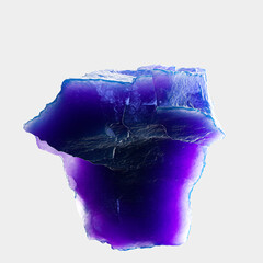 Wall Mural - 3d material rendering, marble abstract stone crystal podium, blue gemstone