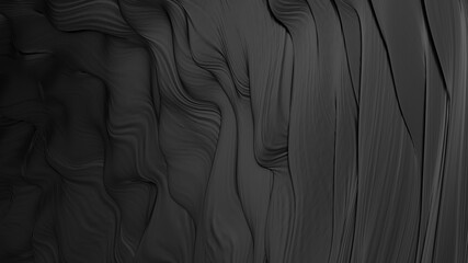 Wall Mural - Abstract black background. Smooth black wave. Black Liquid lava. Dark luxury texture.