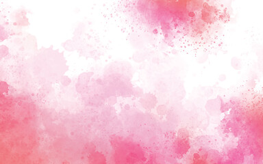 Wall Mural - Pink watercolor on white background illustration