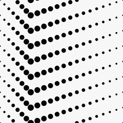 Poster - Diagonal gradient dots wallpaper. Vector seamless repeated pattern.