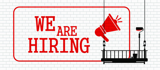 Wall Mural - we are hiring sign