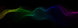 Abstract rainbow wave of particles. Big data. Digital background. Futuristic vector illustration.