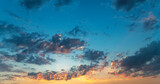 Fototapeta  - 
Beautiful sky with colorful bright clouds after sunset. Sky nature background.