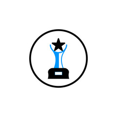 Canvas Print - creative award or trophy vector icon