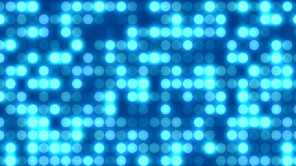 Canvas Print - dot white blue pattern screen led light gradient texture background. abstract technology big data di