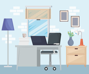 Wall Mural - home office scene