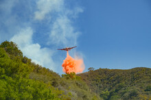 Santa Barbara County Wildfire. Aerial Firefighting