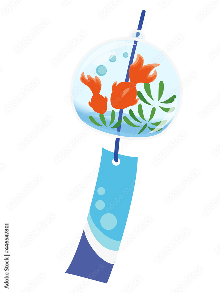 金魚の風鈴 夏の風物詩 アイコン /イラスト素材 Stock Vector | Adobe