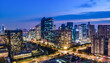 © zhouyilu - Aerial photography night view of modern city architecture landscape in Hangzhou, China