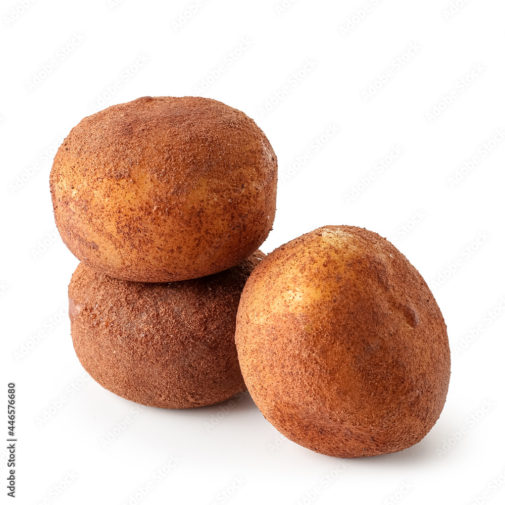 Tasty Japanese mochi on white background