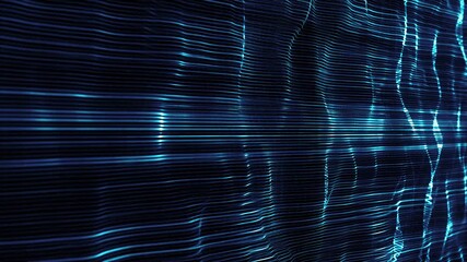 Wall Mural - abstract flowing particle lines data concept background loop/ 4k animation of an abstract technology