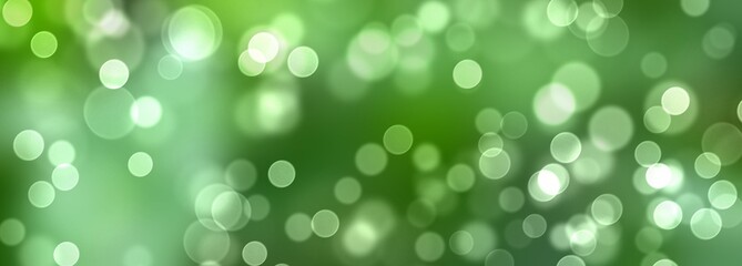 Wall Mural - abstract green light bokeh background
