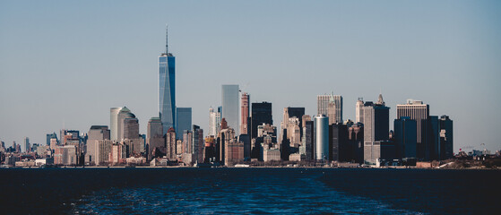 Fototapete - Panoramic view of Lower Manhattan, New York City, USA