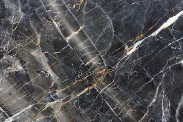 Wall Mural - Patterned natural of gray marble pattern (Gold Russia) for design.
