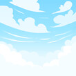 Sky background with clouds, Illustration Vector EPS 10