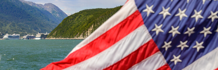 Canvas Print - Skagway cruise port