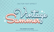 © Wara Lofitra - Vintage Summer vector text effect, vintage and old text style.