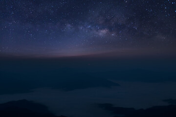 Wall Mural - colorful night sky with stars. background with galaxy.