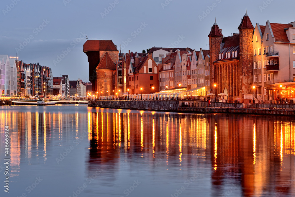 Obraz na płótnie Old town of Gdańsk, Poland.	 w salonie