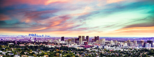 Fototapete - Los Angeles from Hollywood California