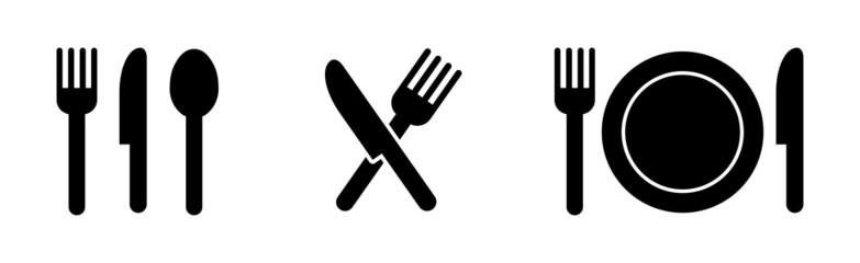 Fork knife and spoon gastronomy icon